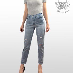 Celebrity Pink / High Rise Ankle Distressed Skinny Jeans / Size 25-26 / Blue